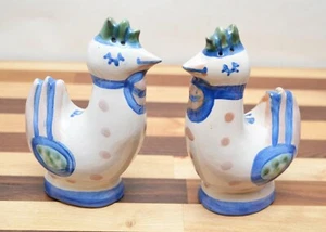 M.A. Hadley Hand Painted Ceramic Salt and Pepper Shakers - Rooster - Picture 1 of 10