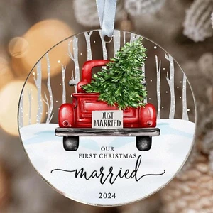 Christmas Acrylic Pendant Car and Christmas Tree - Indoor and Outdoor Home Decor - Picture 1 of 5