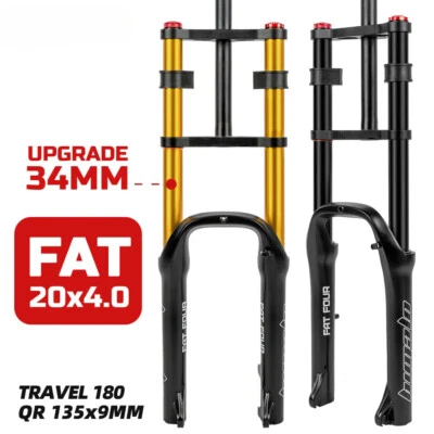 20*4.0er Snow Beach Bike Fat Fork Double Shoulder Front Suspension OIL AIR Fork - Image 1 of 4