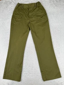 VINTAGE Boy Scouts Pants Youth 20 Green Official Uniform Twill Cotton 30x31 - Picture 1 of 15