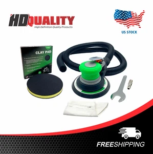 6" PROFESSIONAL Air Sander With Vacuum + 6" Decontamination Clay Bar Pad - HDQ - Picture 1 of 4