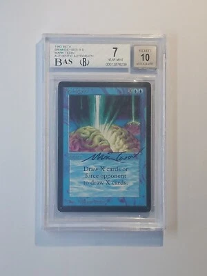 BGS 7.0 /10 BETA Braingeyser ARTIST SIGNED Magic the Gathering Mark Tedin NM MTG - Image 1 of 2