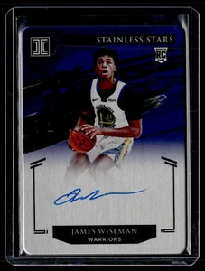 2020-21 Panini Impeccable SSA-WIS James Wiseman Stainless Stars Auto Blue #/75 - Picture 1 of 2