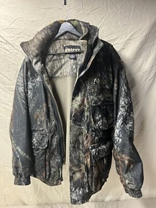 🦌 ROCKY Camo Hooded Coat Jacket Sz Medium Full Zip Fleece Vest Liner Insulated - Picture 1 of 5