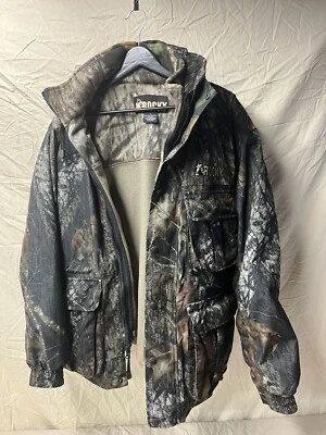 🦌 ROCKY Camo Hooded Coat Jacket Sz Medium Full Zip Fleece Vest Liner  Insulated - Image 1 of 4