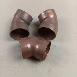 (Lotto di 3) 1-1/2" x 1-1/2" Gomito sudato in rame 45 gradi doppia femmina corto - Foto 1 di 4