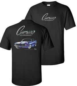 T-shirt nera uomo Camaro by Chevrolet 1969 con licenza marca Johny Rockstar - Foto 1 di 5