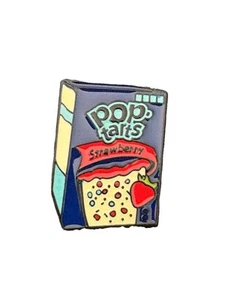 Strawberry Pop Tarts Metal Enamel Pin - Kellogg’s Breakfast Treat Pin - Picture 1 of 5