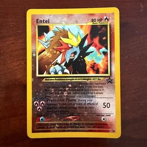 Entei 34 Holo WOTC Black Star Promo Pokemon Card - Picture 1 of 4