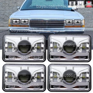 4PCS 4x6" LED Headlights Hi/Lo DRL Fit for Ford LTD Crown Victoria 1987-1991 - Picture 1 of 13