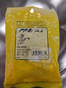 Bag of 25 Profax 14H45 .045 Heavy Duty MIG Contact Welding Tip  - Picture 1 of 2