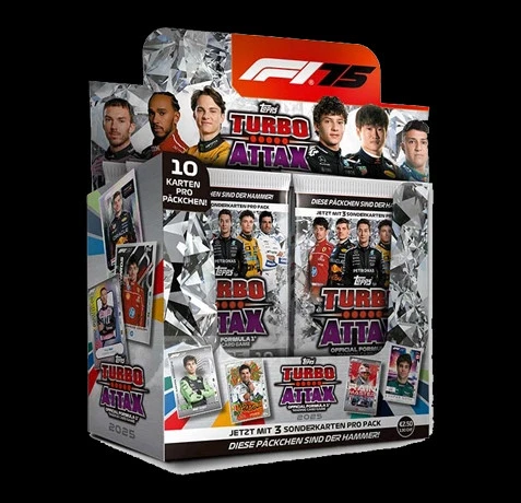 Topps Turbo Attax Formula 1 Display Box 2025 (24 Booster) F1 Formel 1 Karten NEU