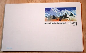 Scott #UX131 --- America the Beautiful: Canada Geese & Mountains - Picture 1 of 2