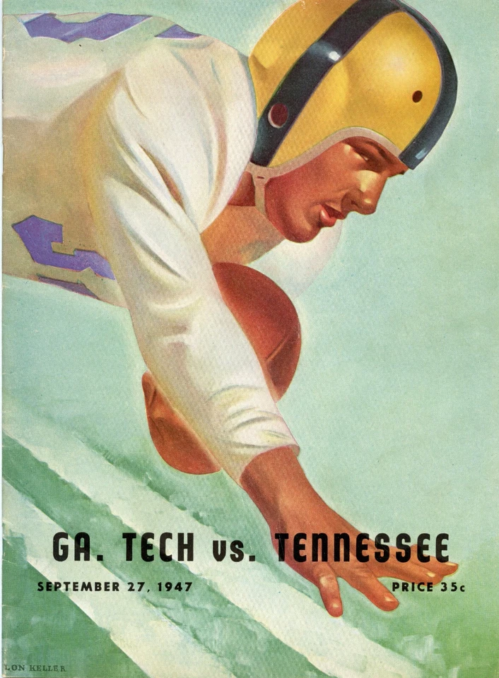 1947 Georgia Tech Vs Tennessee Volunteers Football Program College - Image 1 of 1