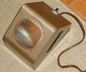 Vintage 1950er? METALLSCHIEBE-VIEWER, beleuchtete Box 6"" x 5 1/2"" x 4"", sehr guter Zustand - Bild 1 von 4