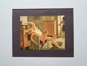 Balthus ""Aktes Spielen mit einer Katze"" Offset mattierter Lithographiedruck 1991 - Bild 1 von 2