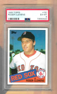 ROGER CLEMENS 1985 TOPPS ROOKIE RC CARD #181 GRADED PSA 6 MLB LEGEND INVEST!