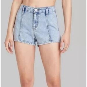 Pantalones cortos de mezclilla Wild Fable para mujer talla 17 tiro súper alto azul claro - Imagen 1 de 3