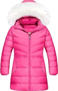 Szory Girl's Winter Warm Thicken Coats Windproof long Jackets with Removable Fur - Picture 1 of 6