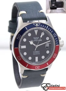 Glycine Combat Divers Blue Pepsi Bezel GL0196 Herrenuhr - Bild 1 von 9