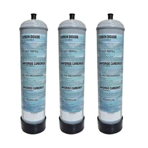 3 Bombole CO2 monouso 600gr. per acquari con attacco M10x1 - Imagen 1 de 1
