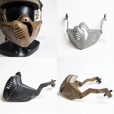 FMA ABS 20mm Casco Guía Riel Máscara Media Máscara Facial para Caza Casco Táctico