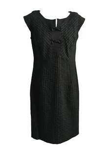 Minuet Petite schwarz Wollmischung Bleistiftkleid Gr. 8 gefüttert 36,5" L, stilvoll schick - Bild 1 von 8