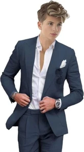 Summer linen Boys' Suits Prom Dress Suits for Teen Boys Slim Fit Blazer - Picture 1 of 32