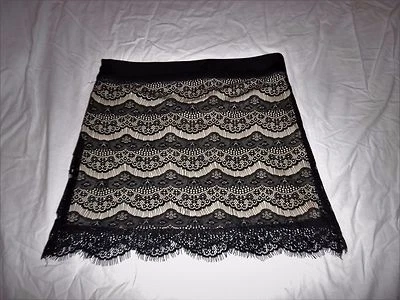 JUNIORS SZ 7 HEART CRUSH BLACK LACE OVERLAY MINI SKIRT BODY CON PARTY WORK NEW - Image 1 of 4