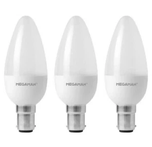 3 x Megaman LED Candle Light Bulbs Opal B15 SBC Cool White 4000k - 5.5 W = 40w - Picture 1 of 1