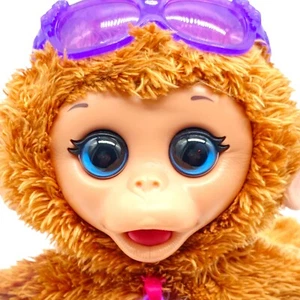 Juguete interactivo de peluche para mascotas mono FurReal Friends Baby Cuddles My Giggly Monkey probado - Imagen 1 de 6