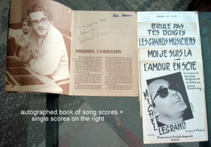 French composer Michel Legrand book of song scores autographed in person in 1977 - Picture 1 of 4