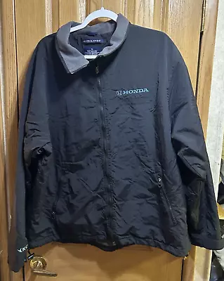 Devon & Jones XL Black Heavy Zip Front Jacket READ DESCRIPTION - Image 1 of 4