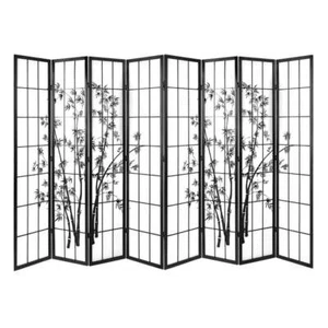 NNEDSZ 8 Panel Room Divider Screen Privacy Dividers Pine Wood Stand Shoji Bamboo - Picture 1 of 7