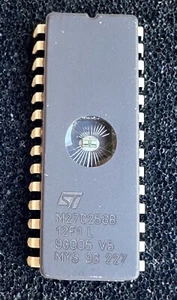 M27C256B-12F1 ST MICRO EEPROM UV 256kbit CDIP-28, FACTORY BOX/TUBES, ROHS,2 PCS - Picture 1 of 2