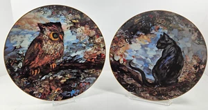 RARE Lenore Beran LE Signed/Dated 1983 Plates "The Owl" & "The Pussycat" NewIB - Picture 1 of 15