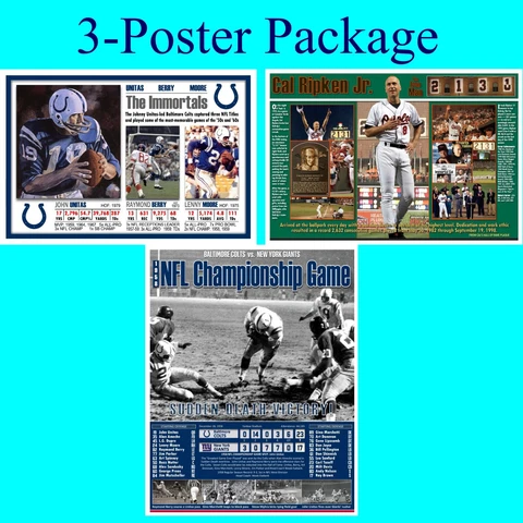 THREE POSTERS OF BALTIMORE SPORTS IMMORTALS Cover