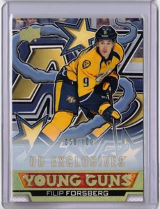 FILIP FORSBERG 24/25 Upper Deck Young Guns #222 Renewed Rookie EXCLUSIVES #/100 - Picture 1 of 2