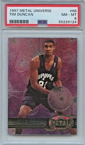 1997 Metal Universe Tim Duncan PSA 8 #66 - Bild 1 von 2