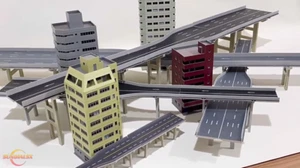 HO/N Scale Outland Building Model City Railroad Viaduct Highway Scene Model Toys - Picture 1 of 37