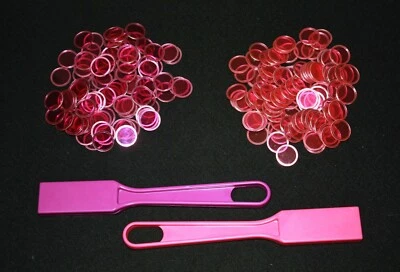 Magnetic Pink and Purple Bingo Wands and 200 Chips Markers – Use on paper sheets - Image 1 of 2