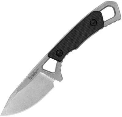 Kershaw Brace Fixed Knife 2.0" 8Cr13MoV Steel Full Tang Blade Stainless Handle - Image 1 of 4
