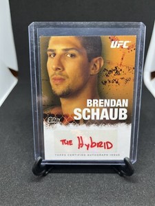 2010 Topps UFC series 4 Brendan Schaub red ink hybrid auto /15 ssp 1st Auto