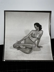 Foto Vintage Bonnie Logan Ritratti Originali Pin-Up Anni 50 Stampa Contatto n.419 - Foto 1 di 2