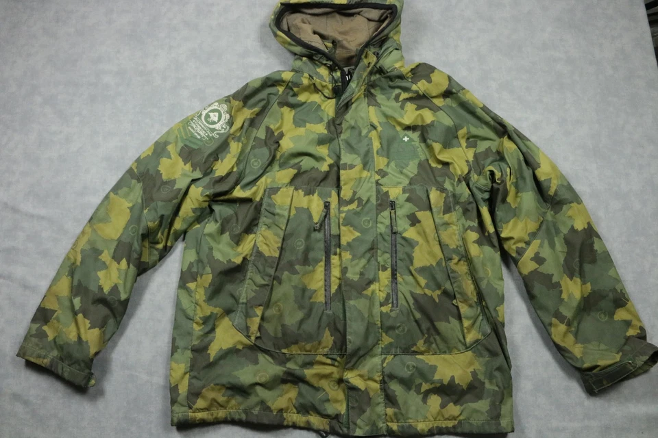LRG Jacket Mens 2XL Green Camo Vintage Field Hooded Parka Coat Lifted Research - Image 1 of 4