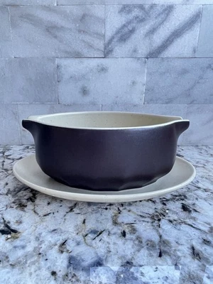 Juego de barco vintage Mikasa Indian Feast corteza marrón salsa Foto 1 de 4