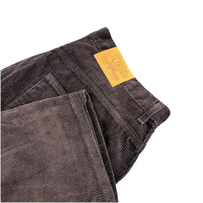 Vintage Guess Jeans Pants Mens 36x31 Black Corduroy Straight Leg Five Pocket 90s - Image 1 of 4