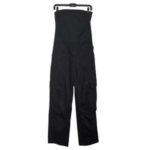 Mono cargo ZARA sin tirantes pierna ancha para mujer mediano negro Y2K - Imagen 1 de 14