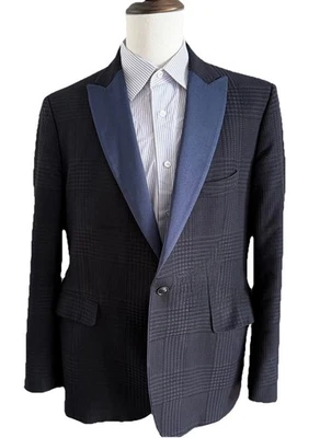 ETRO Milano Mens wool Silk blend jacquard tuxedo jacket blazer Size 56 - Image 1 of 4