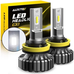 AUXITO H11 H8 H9 LED Headlight Bulbs or Fog Light Fanless Cool White 6500K 2Pcs - Bild 1 von 12